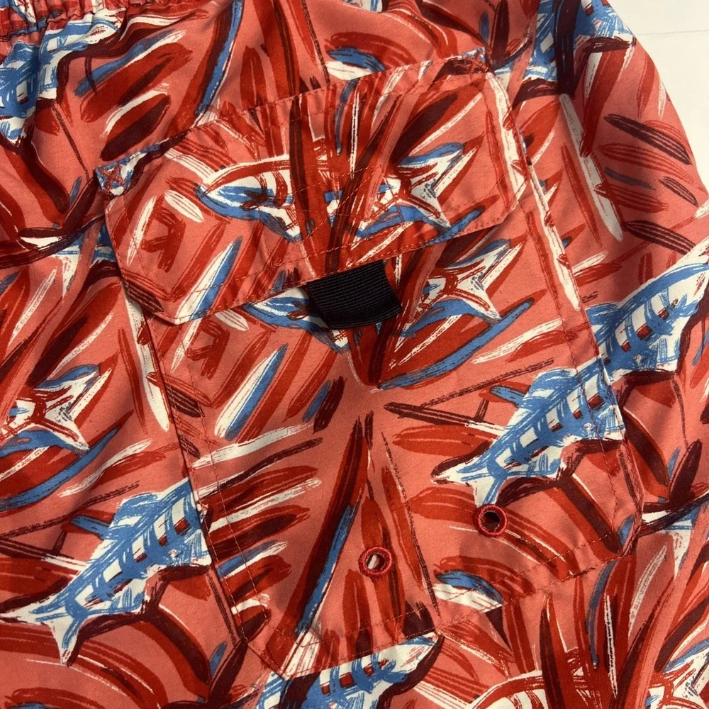 Vineyard Vines Medium Shorts Mens Lined Drawstring Swimwear Board‎ Shorts Fish